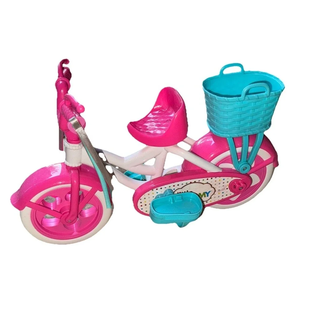 Little Mommy Learn To Ride Doll Bicycle Bike Basket Toy Mattel  2016 14